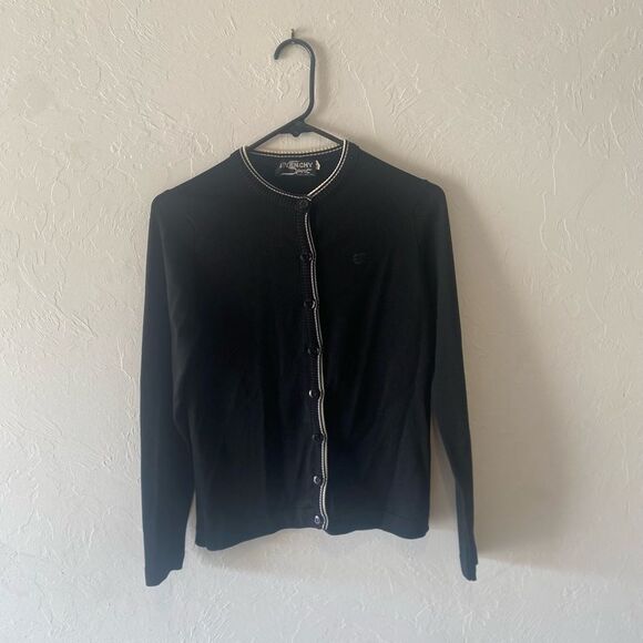 Givenchy Sport black vintage cardigan with white trim - Picture 1 of 8